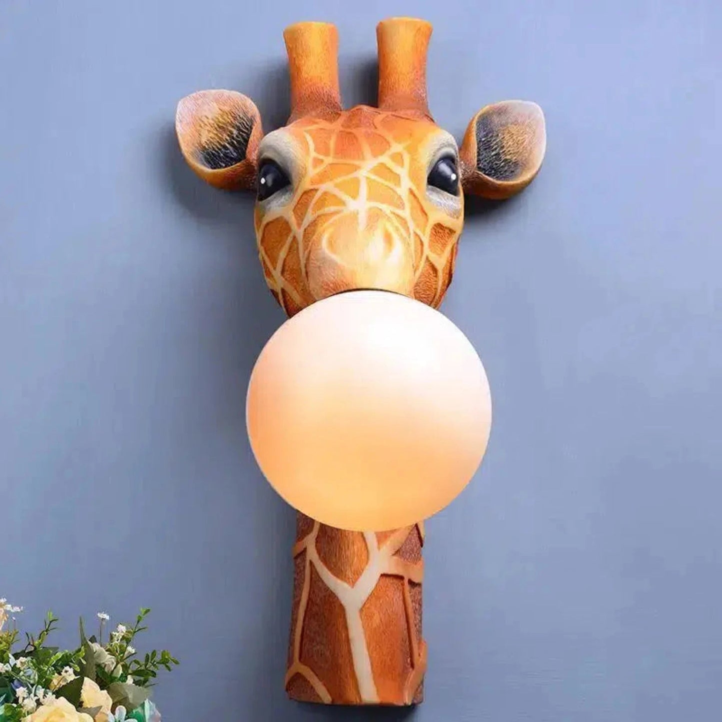 Niedliche Giraffen - Wandleuchte mit Kaugummiblase: LED - Nachtlicht für Kinderzimmer - Nachtlicht Kinder