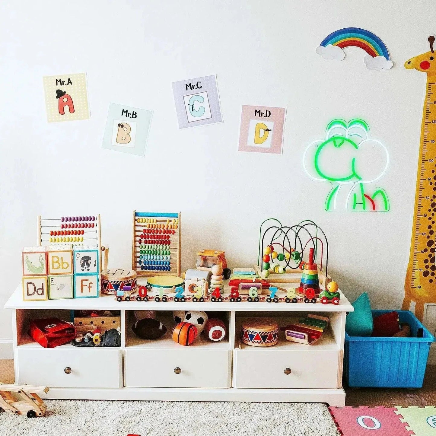 Niedliches Dino Nachtlicht als Wandlampe für Kinderzimmer - Nachtlicht Kinder