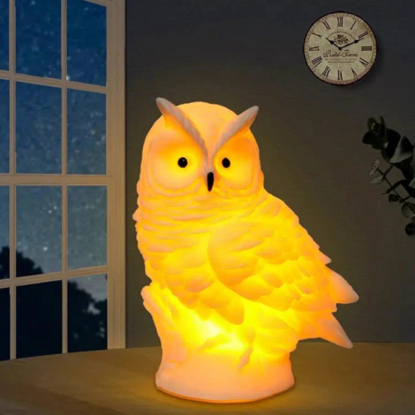 Niedliches Eulen - Nachtlicht in 4 Farben: Kreative LED - Lampe fürs Kinderzimmer - Nachtlicht Kinder