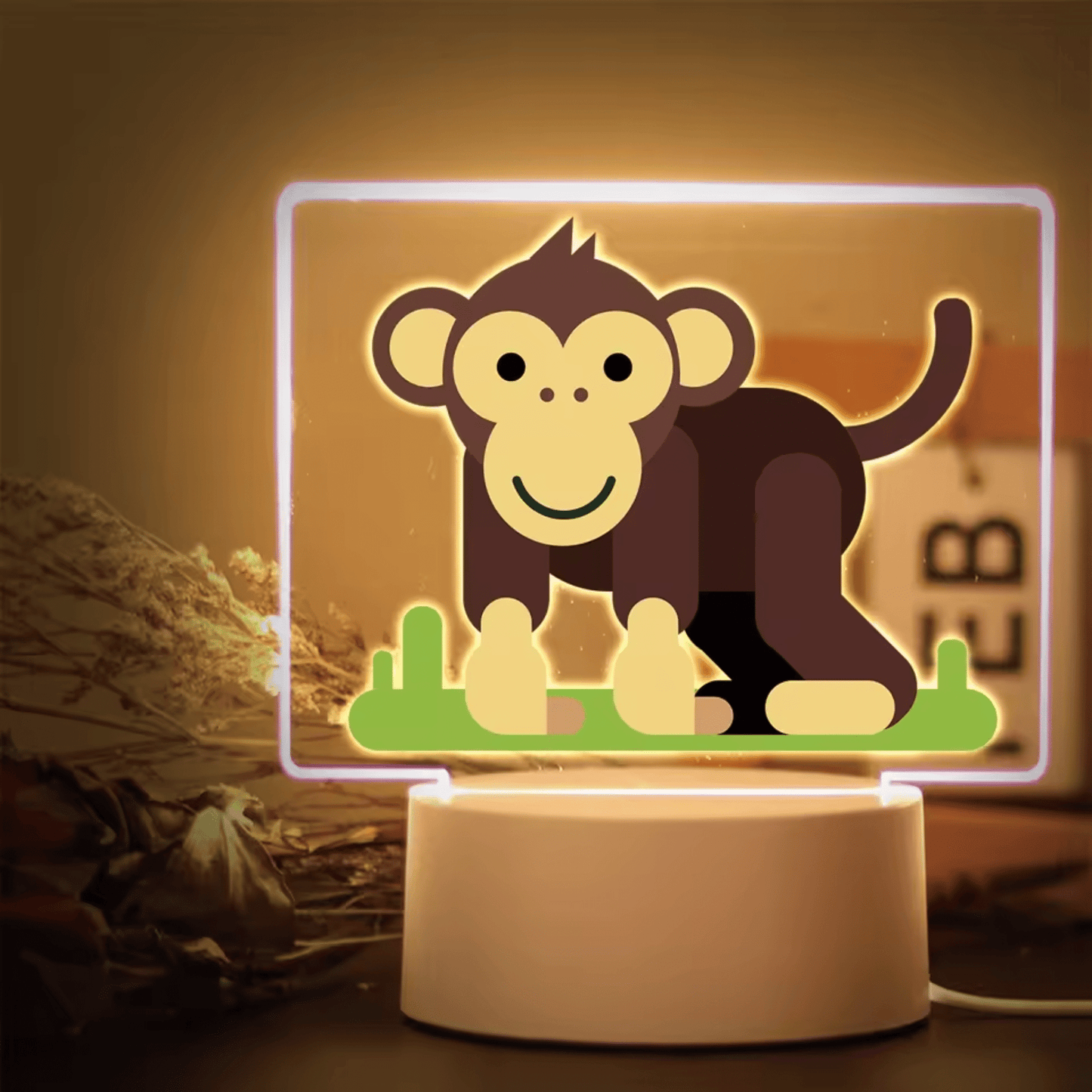 Niedliches Fuchs Nachtlicht: 3D LED - Lampe fürs Kinderzimmer - Nachtlicht Kinder