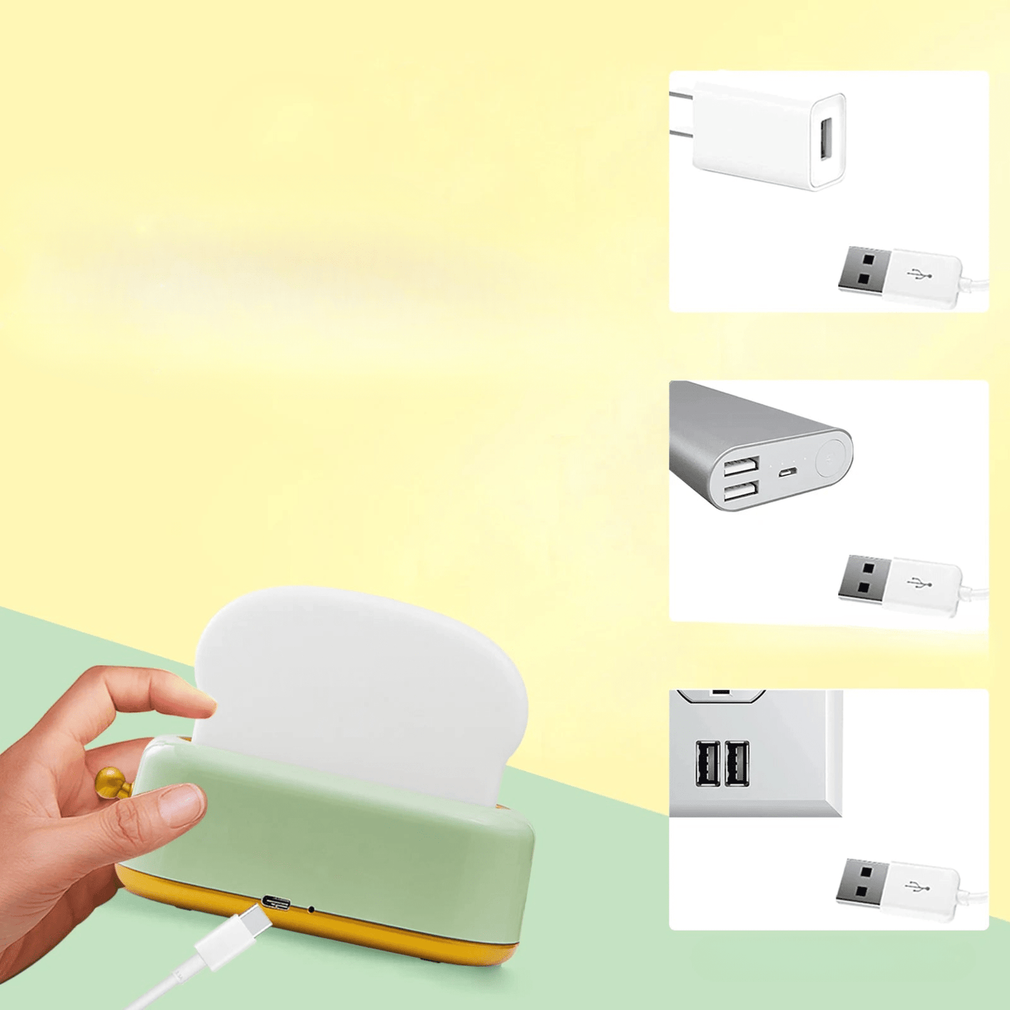 Stilllicht LED Toaster Design mit Timer und Dimmer - Nachtlicht Kinder