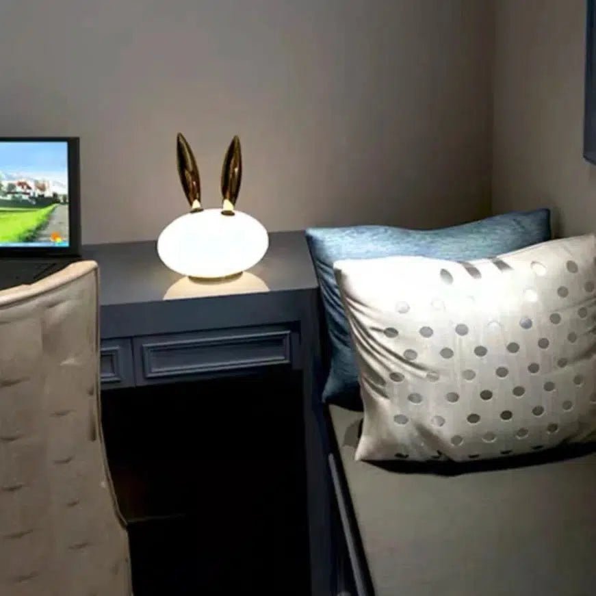 Süße Hasen - Nachtlampe aus Glas für das Kinderzimmer - Nachtlicht Kinder