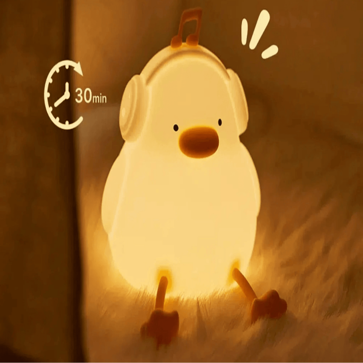 Süßes Enten - Nachtlicht mit USB - Ladefunktion und Touchsensor für Kinder - Nachtlicht Kinder