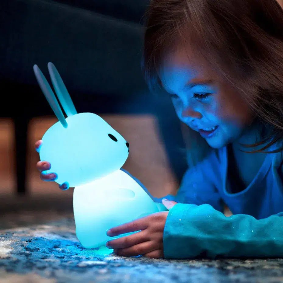 Süßes Nachtlicht Hase aus Silikon – Farbenfrohe Schlummerleuchte für Kinder - Nachtlicht Kinder