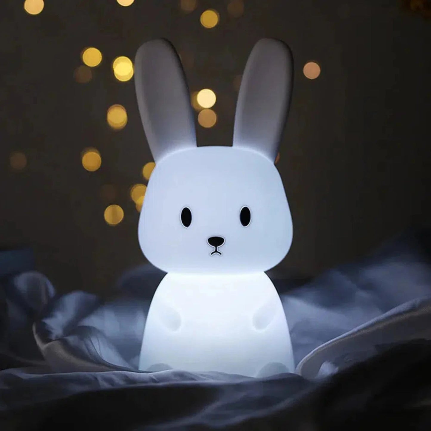 Süßes Nachtlicht Hase aus Silikon – Farbenfrohe Schlummerleuchte für Kinder - Nachtlicht Kinder
