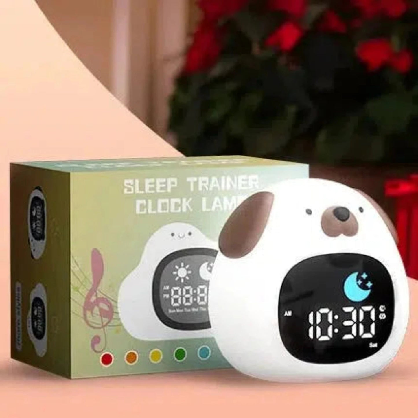 Wecker mit Nachtlicht Hund LED Schlaftrainer für Kinder - Nachtlicht Kinder