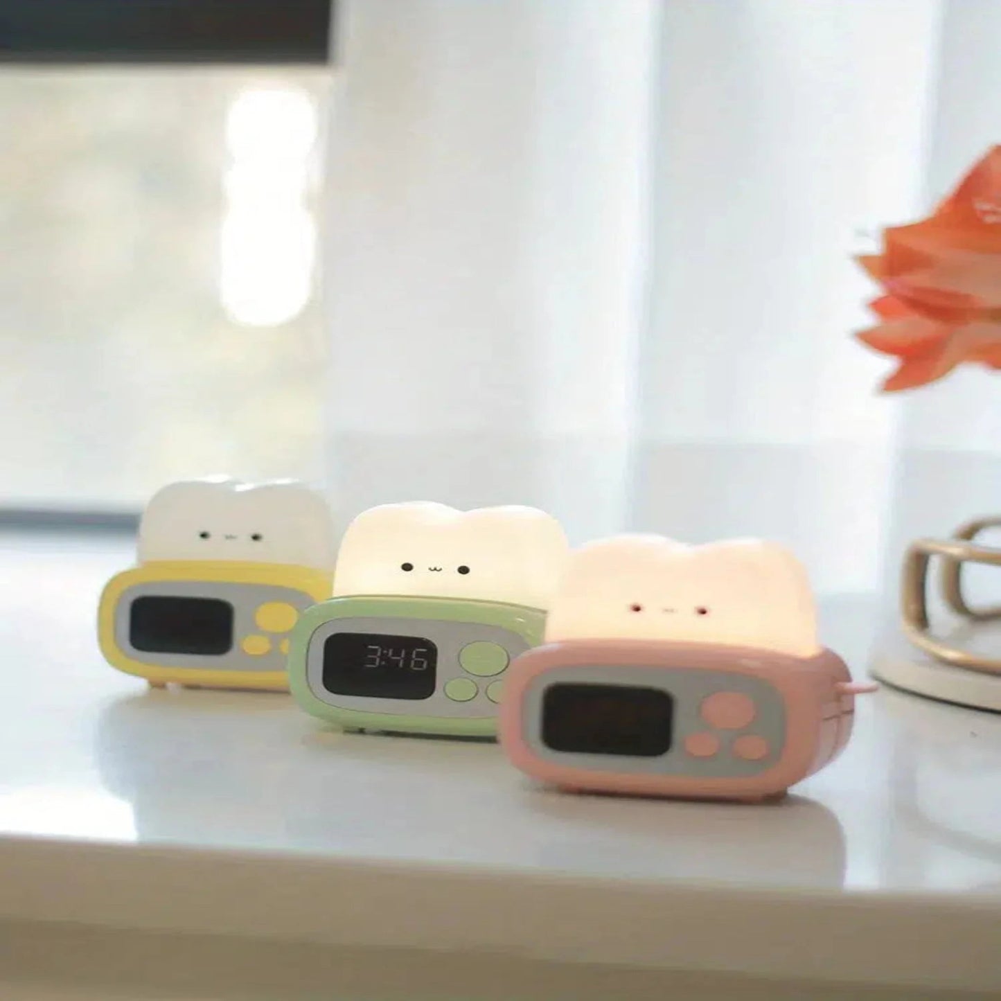 Wecker mit Nachtlicht LED Toaster Design für Kinder - Nachtlicht Kinder