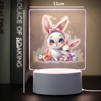 Nachtlicht Bär 3D LED mit flachem Design für Kinderzimmer