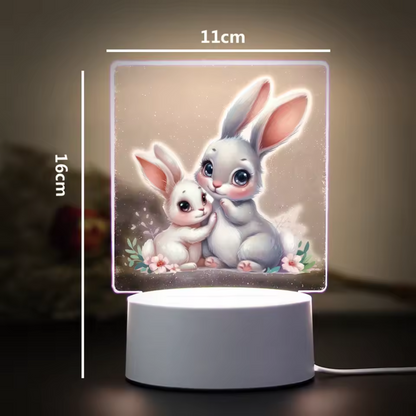 Nachtlicht Bär 3D LED mit flachem Design für Kinderzimmer