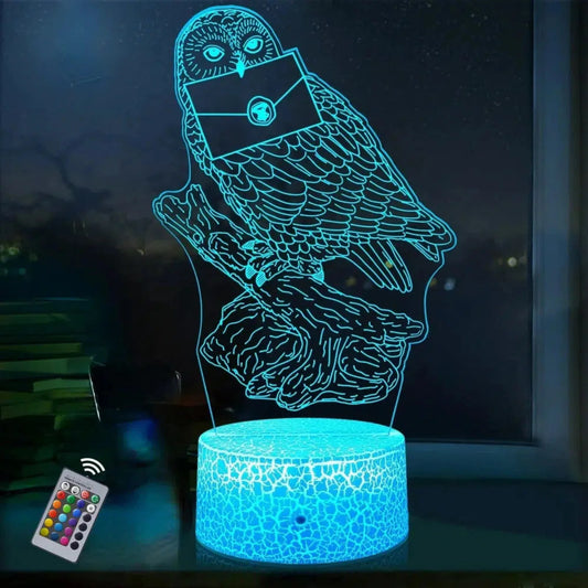 3D Eulen-Nachtlicht aus Acryl: USB-LED-Lampe mit Farbwechsel für Kinderzimmer-Nachtlicht-Ma boutique