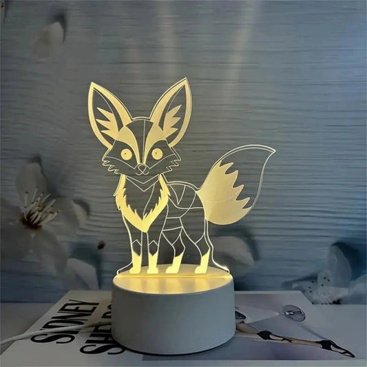 3D Fuchs Nachtlicht: LED-Lampe mit optischer Illusion für Kinderzimmer-Nachtlicht-Ma boutique