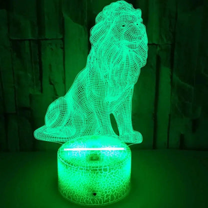 3D LED Nachtlicht Löwe – Magische Kinderlampe mit 16 Farben-Nachtlicht-Ma boutique