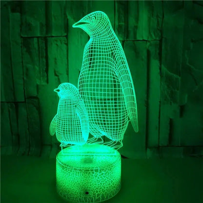 3D LED Nachtlicht Pinguin – Kreative Schlummerleuchte für Kinder-Nachtlicht-Ma boutique