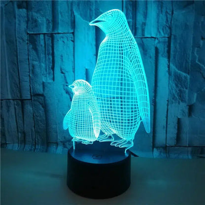 3D LED Nachtlicht Pinguin – Kreative Schlummerleuchte für Kinder-Nachtlicht-Ma boutique