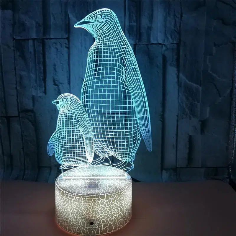 3D LED Nachtlicht Pinguin – Kreative Schlummerleuchte für Kinder-Nachtlicht-Ma boutique