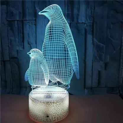 3D LED Nachtlicht Pinguin – Kreative Schlummerleuchte für Kinder-Nachtlicht-Ma boutique