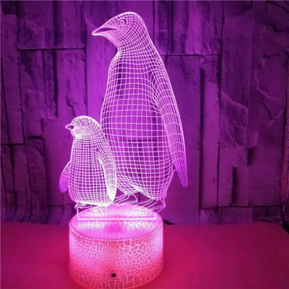 3D LED Nachtlicht Pinguin – Kreative Schlummerleuchte für Kinder-Nachtlicht-Ma boutique