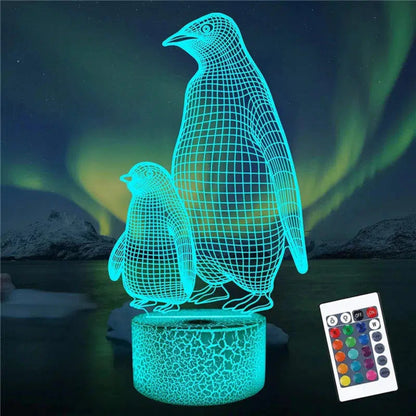 3D LED Nachtlicht Pinguin – Kreative Schlummerleuchte für Kinder-Nachtlicht-Ma boutique