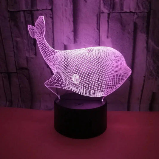 3D LED Nachtlicht Wal – Faszinierende Kinderlampe mit Touch und Fernbedienung-Nachtlicht-Ma boutique