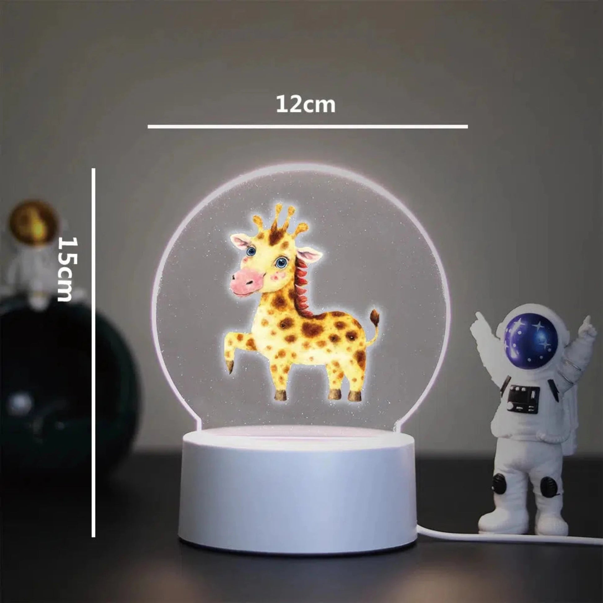 3D Giraffen - Nachtlicht: LED - Schlummerlicht mit 16 Farben und Fernbedienung - Nachtlicht Kinder