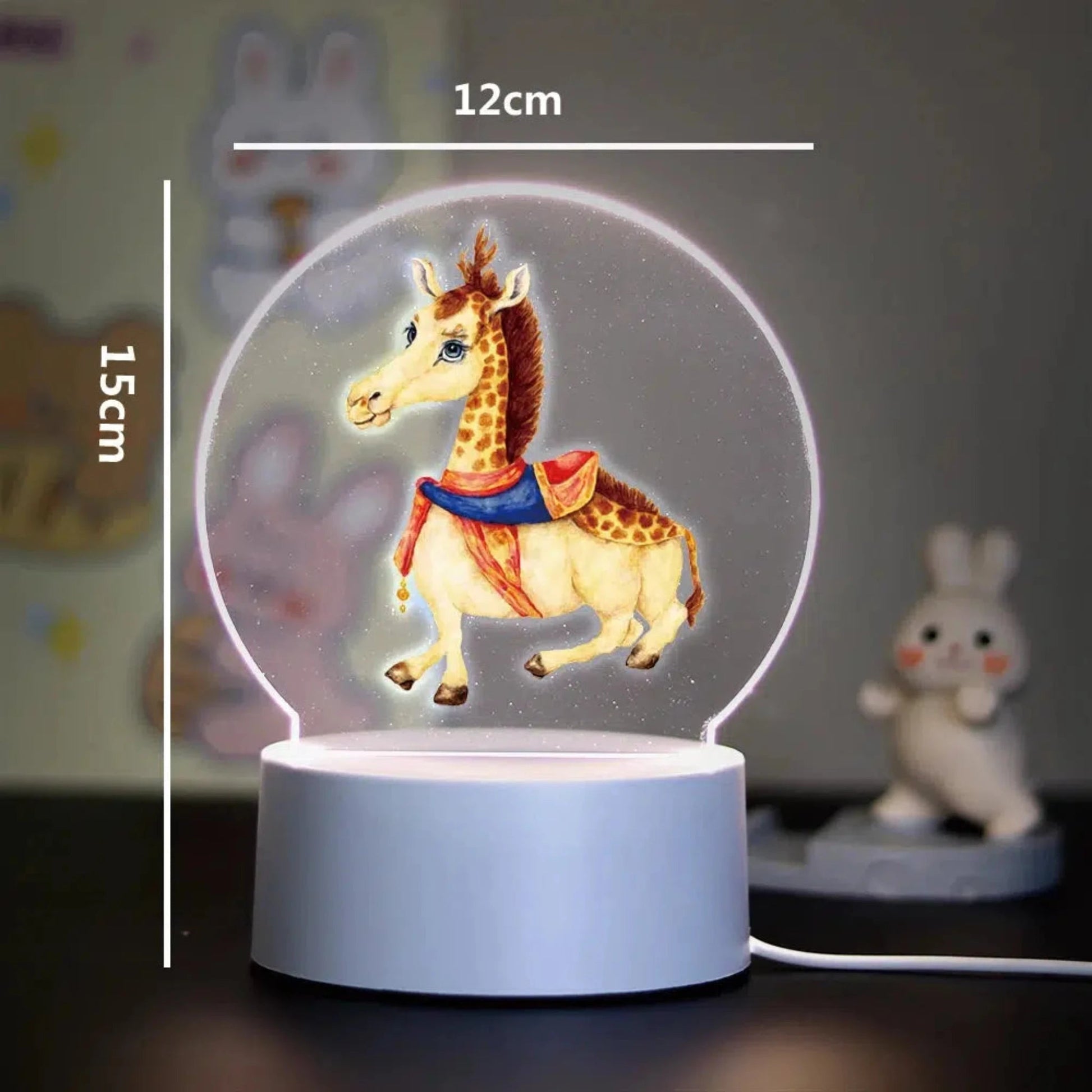 3D Giraffen - Nachtlicht: LED - Schlummerlicht mit 16 Farben und Fernbedienung - Nachtlicht Kinder