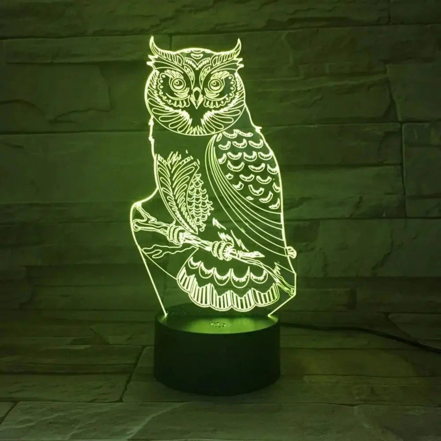 3D LED Eulen - Nachtlicht: Farbwechselnde Dekolampe mit 8 Eulendesigns - Nachtlicht Kinder