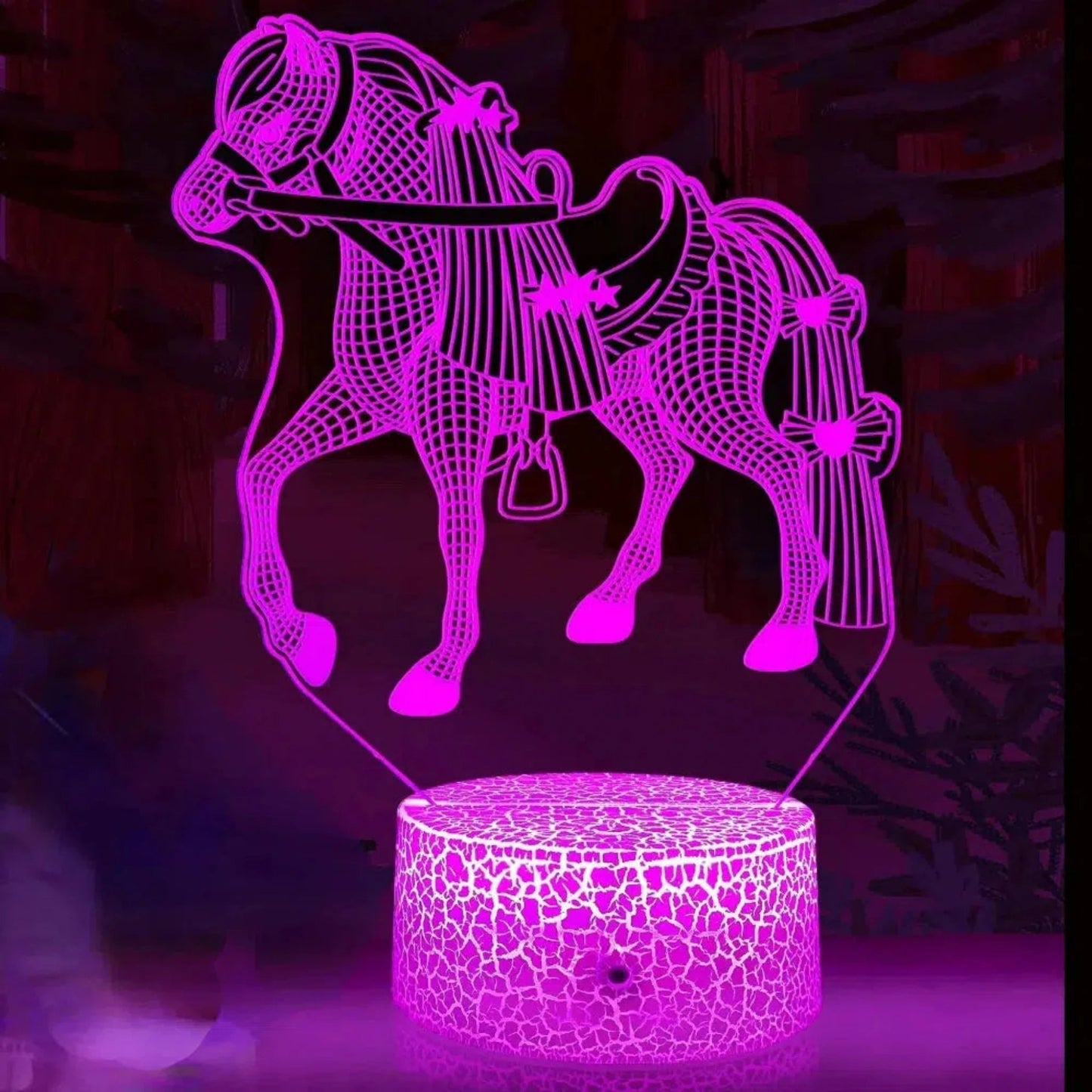 3D LED Nachtlicht Pferd – Magische Schlummerleuchte für Kinder - Nachtlicht Kinder