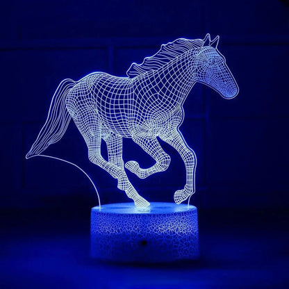 3D LED Nachtlicht Pferd – Magische Schlummerleuchte für Kinder - Nachtlicht Kinder