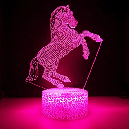 3D LED Nachtlicht Pferd – Magische Schlummerleuchte für Kinder - Nachtlicht Kinder
