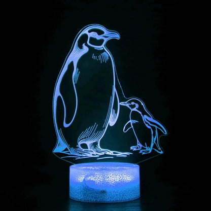 3D LED Nachtlicht Pinguin – Kreative Schlummerleuchte für Kinder - Nachtlicht Kinder