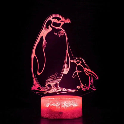 3D LED Nachtlicht Pinguin – Kreative Schlummerleuchte für Kinder - Nachtlicht Kinder