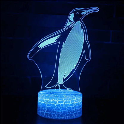 3D LED Nachtlicht Pinguin – Kreative Schlummerleuchte für Kinder - Nachtlicht Kinder