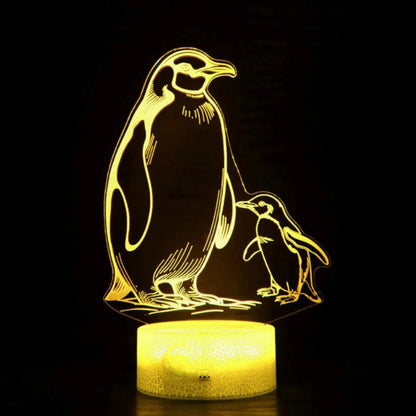 3D LED Nachtlicht Pinguin – Kreative Schlummerleuchte für Kinder - Nachtlicht Kinder