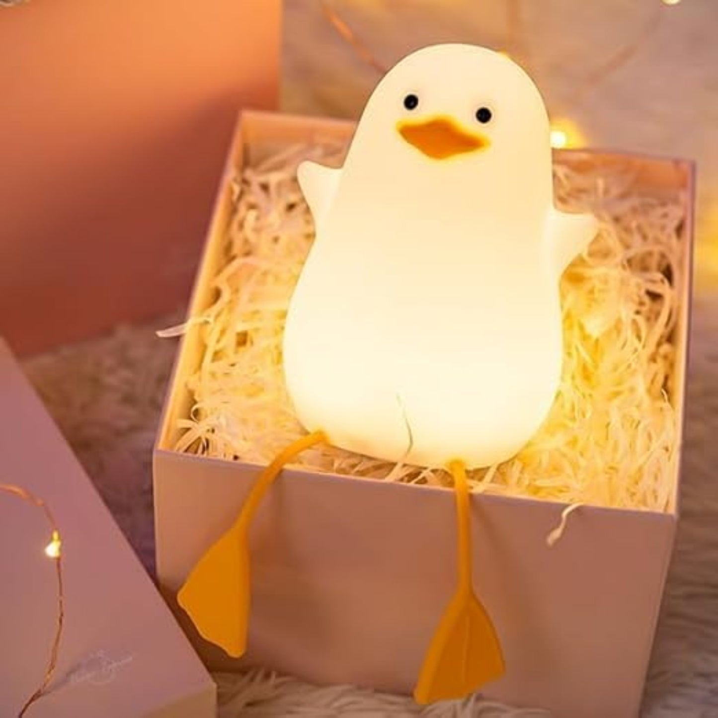 Lustige Enten-Nachtlampe mit USB-Aufladung und Dimmer-Funktion für Kinderzimmer