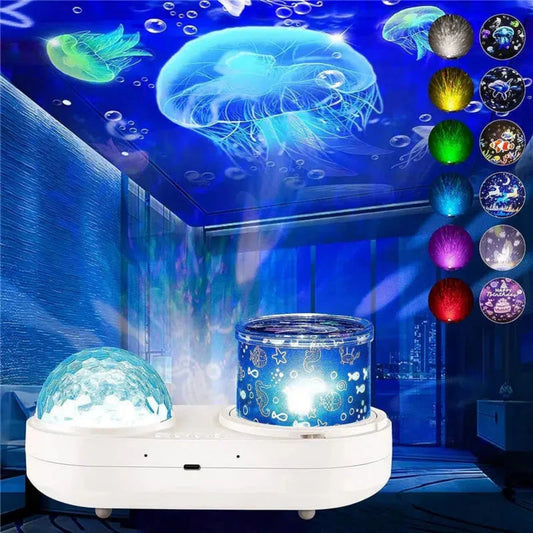 Aquarium Nachtlicht mit 6 Ozeanfilmen und 360° Projektion-Nachtlicht-Ma boutique