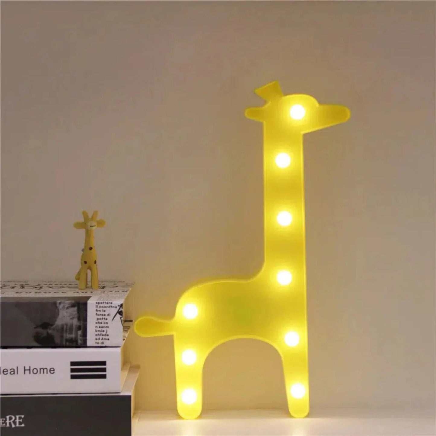 Großes Giraffen-Nachtlicht mit LED: Batteriebetriebene Kinderzimmerlampe-Nachtlicht-Ma boutique