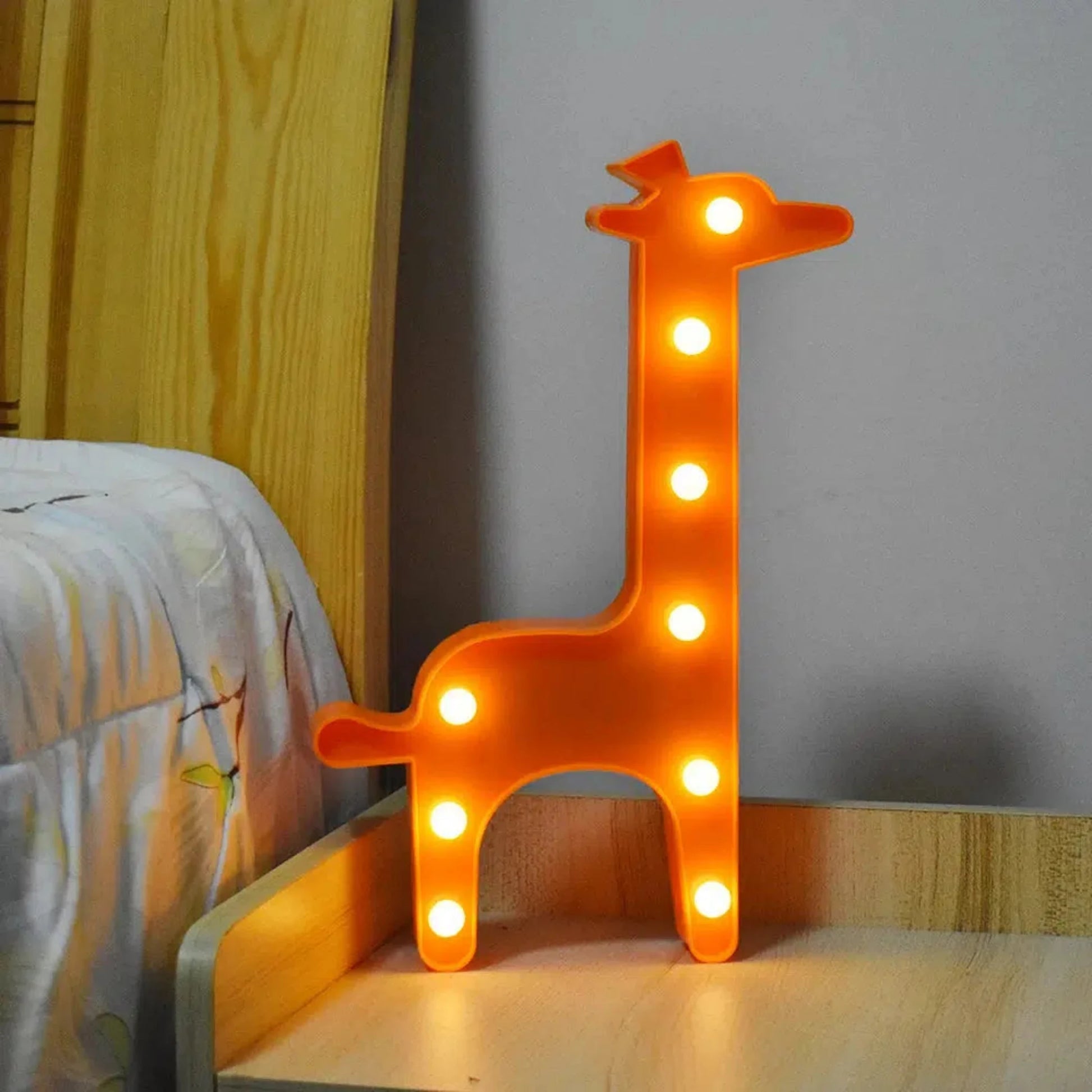 Großes Giraffen-Nachtlicht mit LED: Batteriebetriebene Kinderzimmerlampe-Nachtlicht-Ma boutique