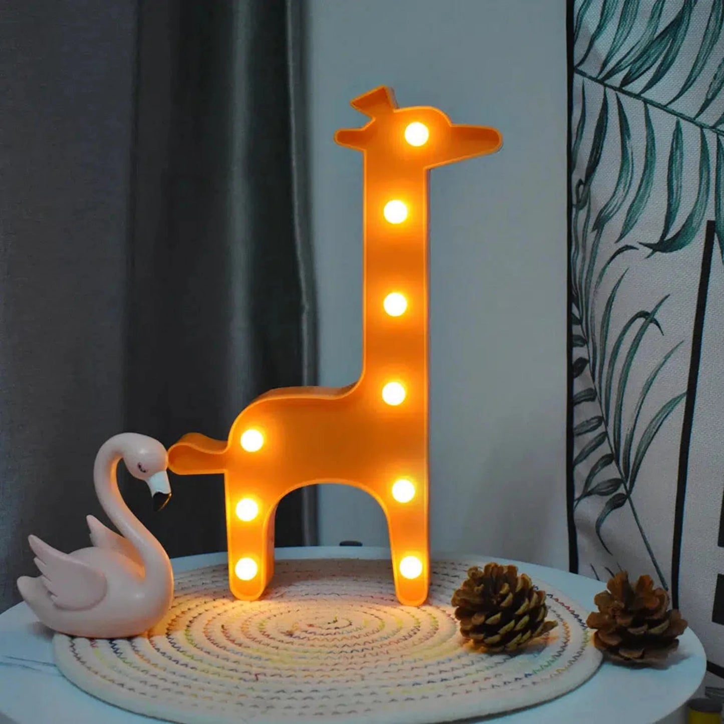 Großes Giraffen-Nachtlicht mit LED: Batteriebetriebene Kinderzimmerlampe-Nachtlicht-Ma boutique