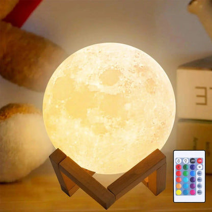 LED Nachtlicht Mond – 3D Mondlampe für Kinder mit Touch-Steuerung-Nachtlicht-Ma boutique