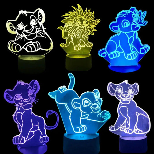 Nachtlicht Disney - König der Löwen Simba 3D LED Lampe-Nachtlicht-Ma boutique