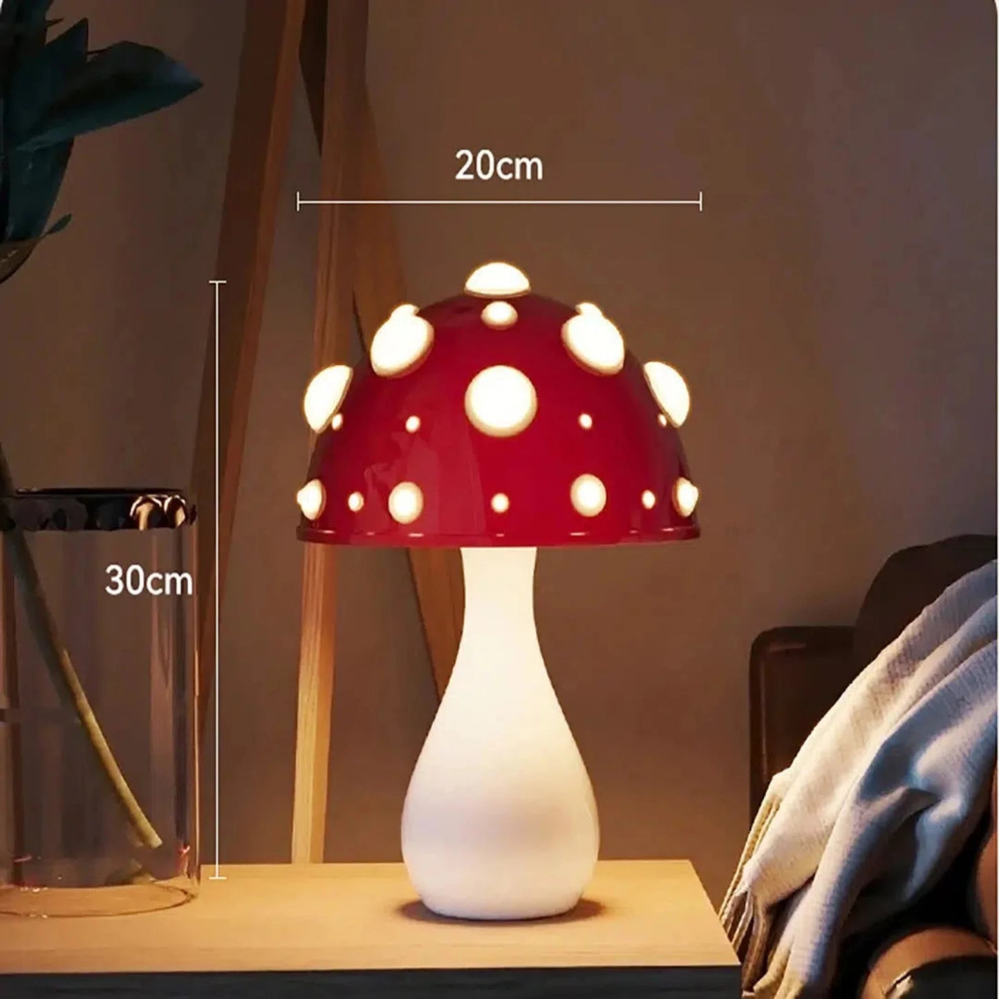 Nachtlicht Pilz – Elegante Amanita Tischlampe mit LED für Kinderzimmer-Nachtlicht-Ma boutique