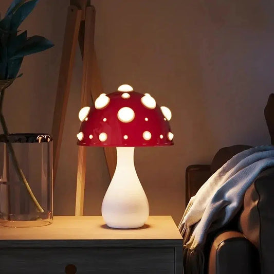 Nachtlicht Pilz – Elegante Amanita Tischlampe mit LED für Kinderzimmer-Nachtlicht-Ma boutique