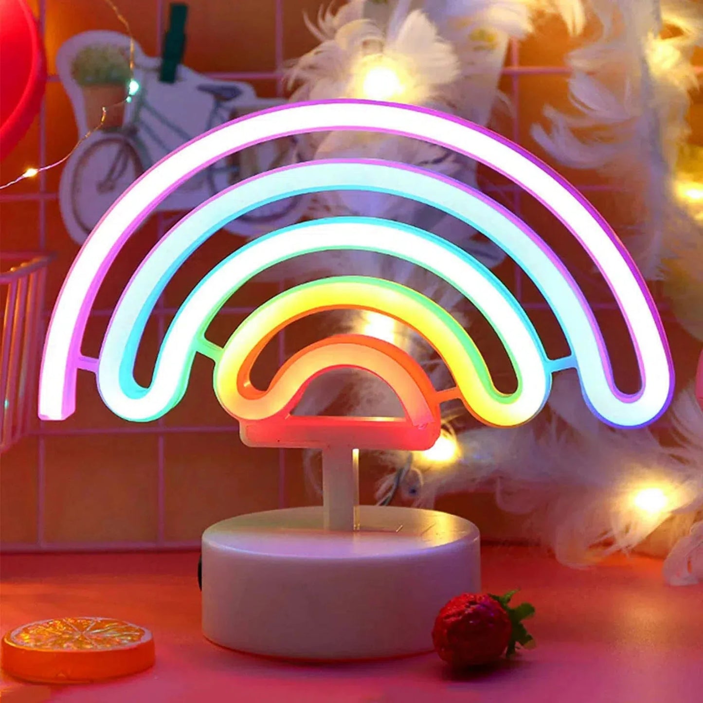 Nachtlicht Regenbogen – Bunte LED-Schlummerleuchte für Kinderzimmer-Nachtlicht-Ma boutique