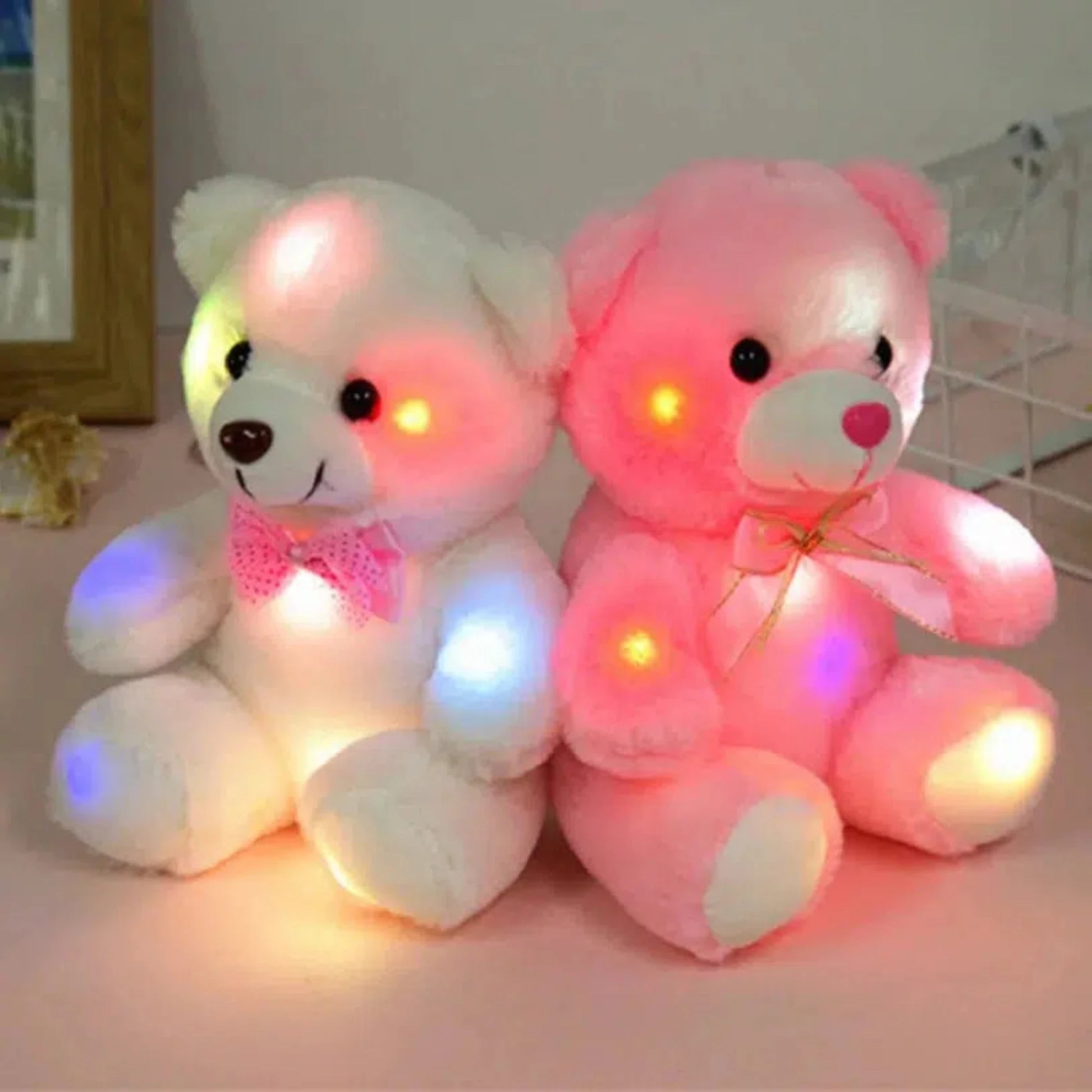 Nachtlicht Teddy Bär 22cm leuchtend – Kuscheltier mit LED für Kinder-Nachtlicht-Ma boutique