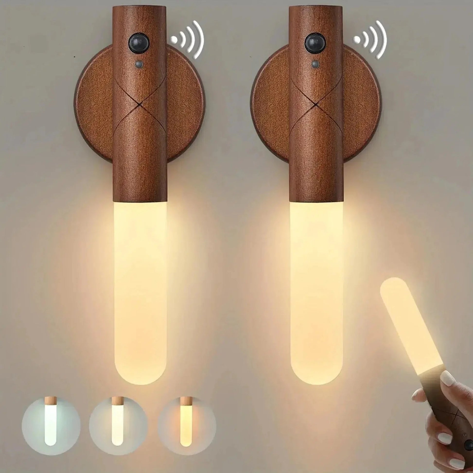 Nachtlicht mit Bewegungsmelder LED Holz Stabform USB-Nachtlicht-Ma boutique