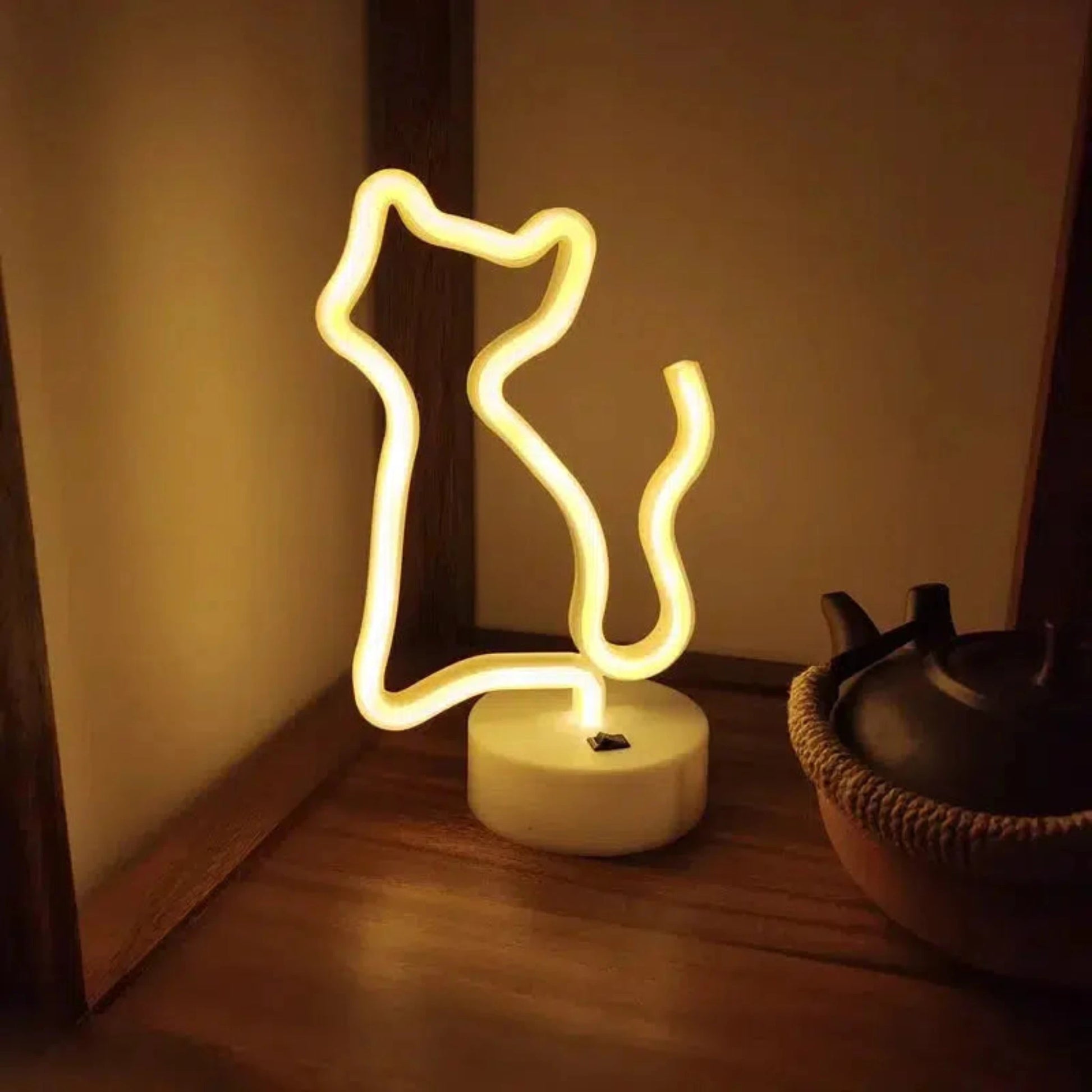 Niedliche Nachtlicht Katze LED Neon Lampe – Stilvolle Beleuchtung für Kinderzimmer-Nachtlicht-Ma boutique