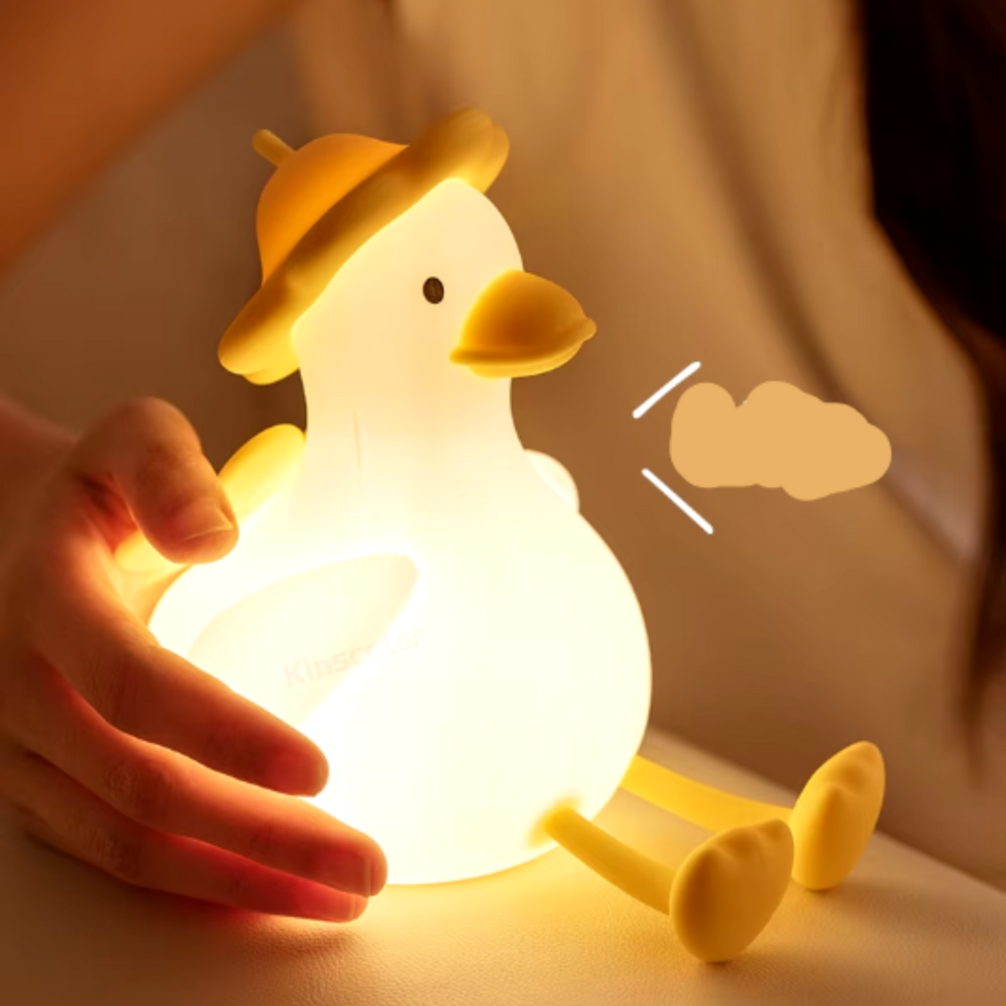 Niedliches Cartoon-Enten-Nachtlicht: LED-Lampe mit Touchsteuerung für Kinder-Nachtlicht-Ma boutique