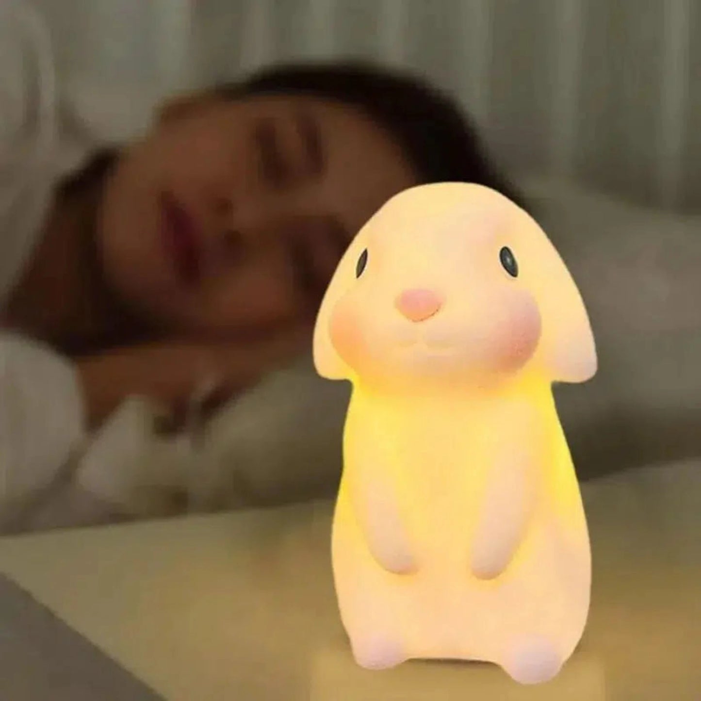 Niedliches Nachtlicht Hase – Warme LED-Lampe für Kinderzimmer-Nachtlicht-Ma boutique