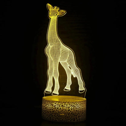 Niedliches Nachtlicht in Giraffenform mit 3D-LED-Beleuchtung-Nachtlicht-Ma boutique