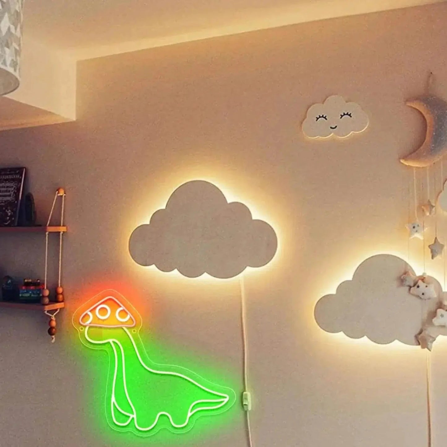 Niedliches Neon Wand-Nachtlicht Dino für Kinder-Nachtlicht-Ma boutique